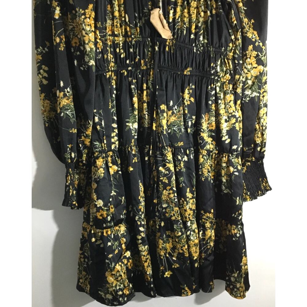 Blu Pepper Boho Mini Dress Women M Multi-Color Excellent Boho Tiered -Round Neck - Picture 4 of 5